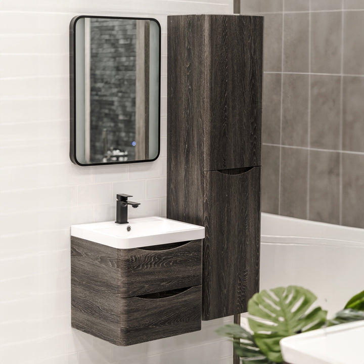 Baltimore 1500mm Wall Hung Storage Cabinet - Graphite Oak