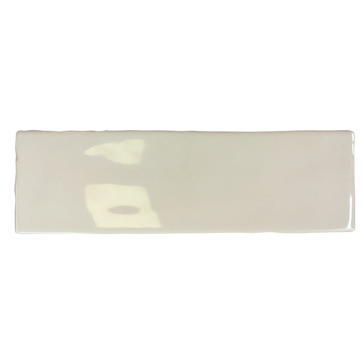 Borgo Glossy Soft White 6.5 x 20cm White Body Wall Tile - 0.36sqm perbox