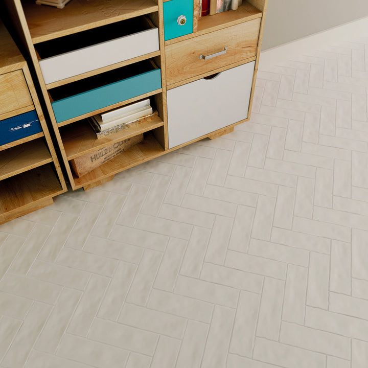 Borgo Matt Soft White 6.5 x 20cm White Body Wall Tile - 0.36sqm perbox