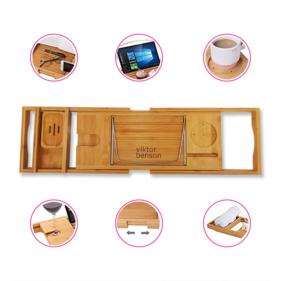 Viktor Benson Bamboo Bath Caddy &amp; Bath Board