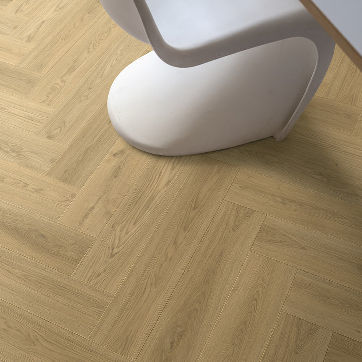 Pergo Waterproof Vinyl Herringbone Flooring - Vorma Pad Pro Beige Norwegian Oak - 630mm x 126mm - 0.794m2 per pack