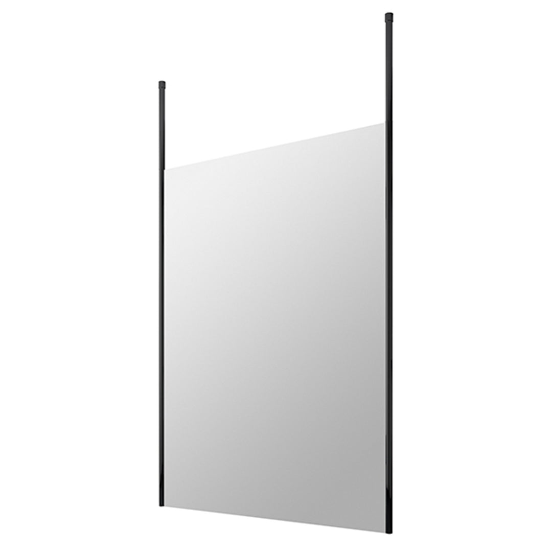 Hudson Reed 1000mm Wetroom Screen with Ceiling Post - Black BGPCP10
