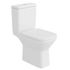 Bilbao Rimless Close Coupled Open Back Toilet with Soft Close Toilet Seat