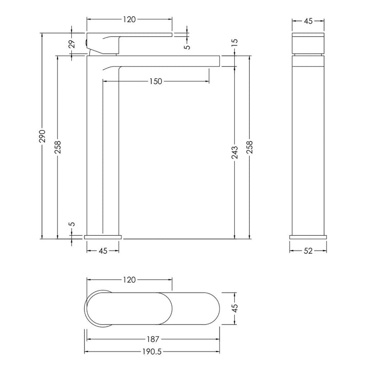 Nuie Binsey Tall Basin Mixer BIN370