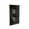 Twin Thermostatic Square Handle Concealed Valve - Black