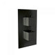 Twin Thermostatic Square Handle Concealed Valve - Black