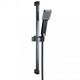 Eliseo Ricci Square Slide Rail Kit with Paddle Handset - Black