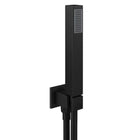 Square Shower Outlet, Hose and Head - Black