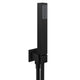 Square Shower Outlet, Hose and Head - Black
