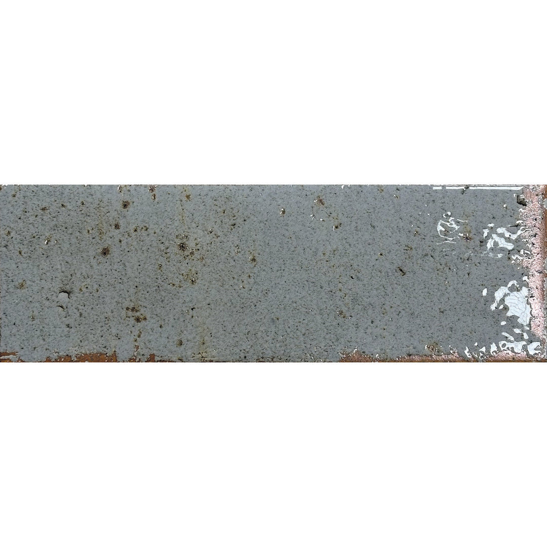 Musa Cielo Blue 6.5 x 20cm Beige Gloss Porcelain Wall Tile - 0.36sqm perbox