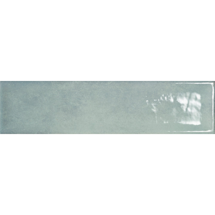 Nara Glass Blue 7.5 x 30cm Gloss White Body Wall Tile - 0.59sqm perbox
