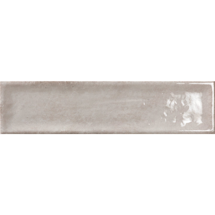 Nara Gris Grey 7.5 x 30cm Gloss White Body Wall Tile - 0.59sqm perbox
