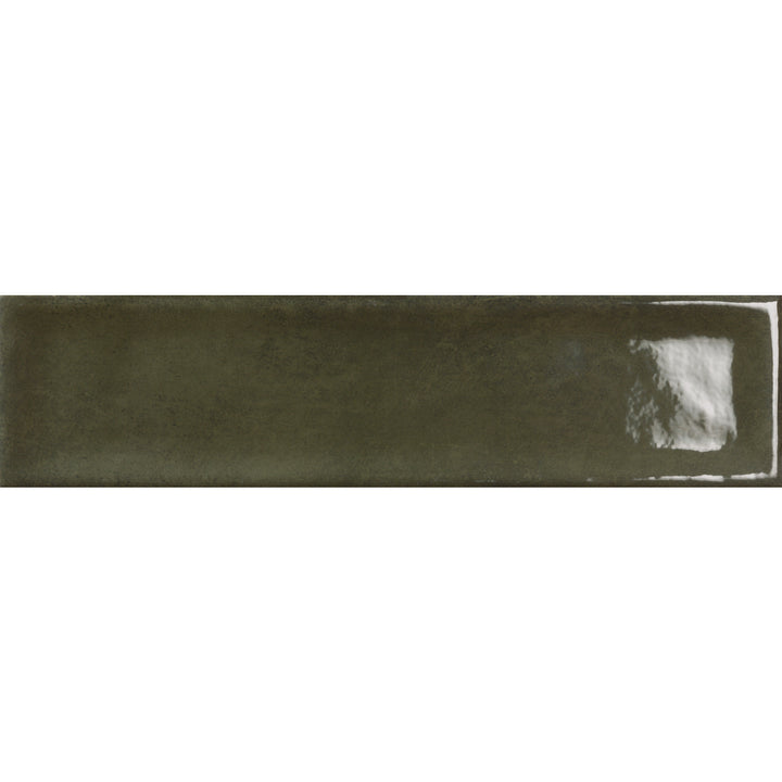 Nara Olivia Green 7.5 x 30cm Gloss White Body Wall Tile - 0.59sqm perbox