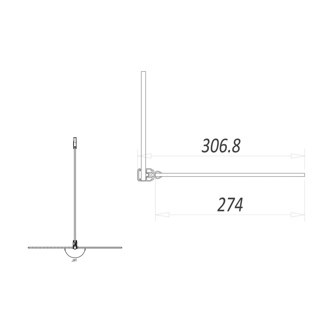 S8 275mm Flipper Panel - Black