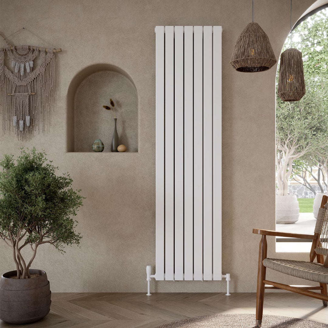 Alonso Double 1600mm x 476mm Designer Radiator - White