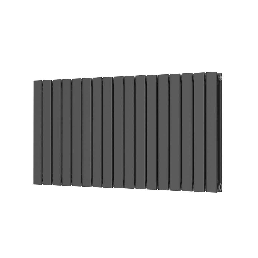 Alonso Double Horizontal 600mm x 1158mm Designer Radiator - Anthracite