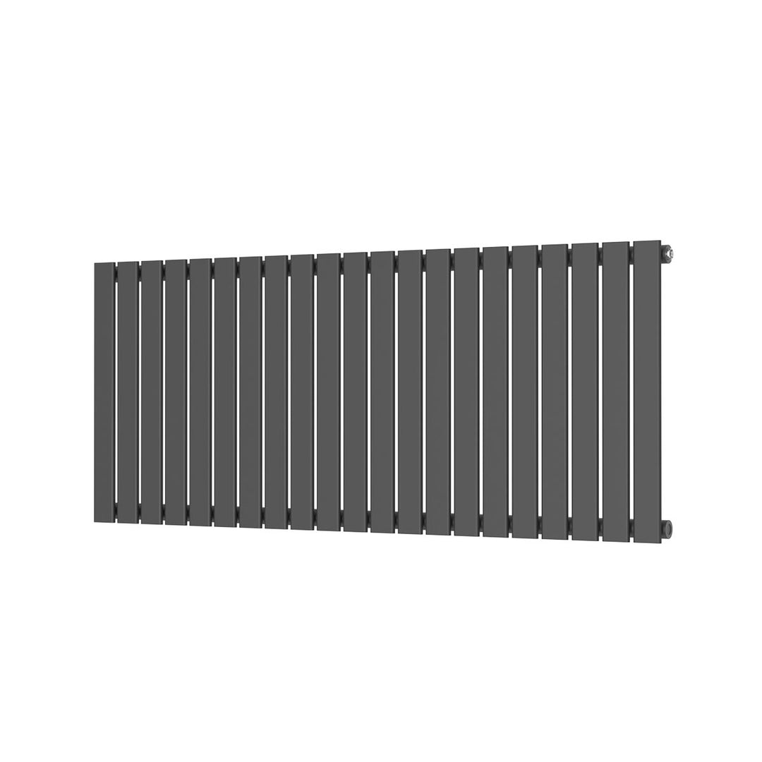 Alonso Single Horizontal 600mm x 1430m Designer Radiator - Anthracite
