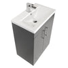 Austin 500mm 2 Door Floorstanding Vanity Unit & Basin - Lux Green