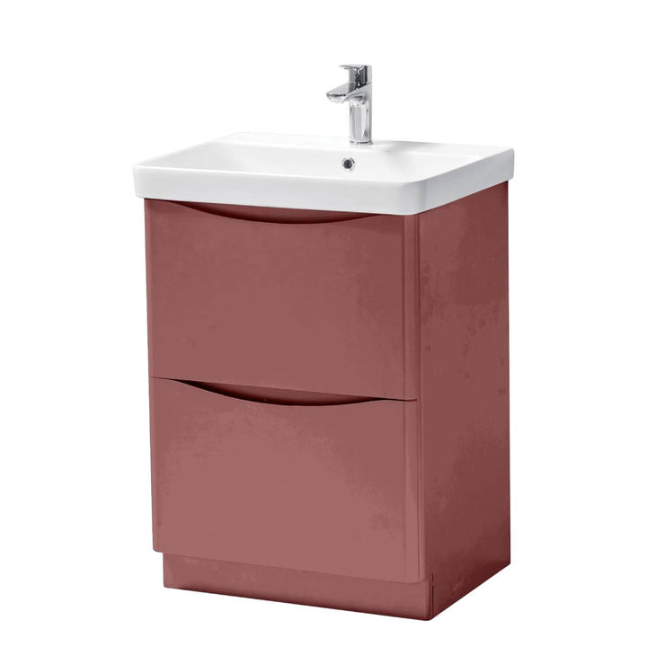 Happi 600mm Floorstanding Vanity Unit &amp; Basin - Lead Colour