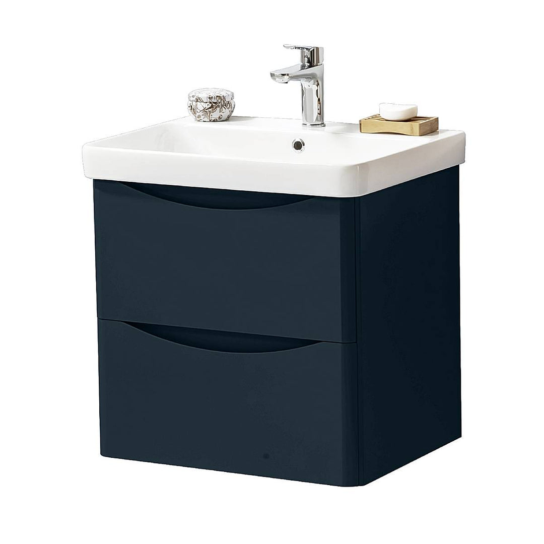 Happi 600mm Wall Hung Vanity Unit & Basin - Basalt