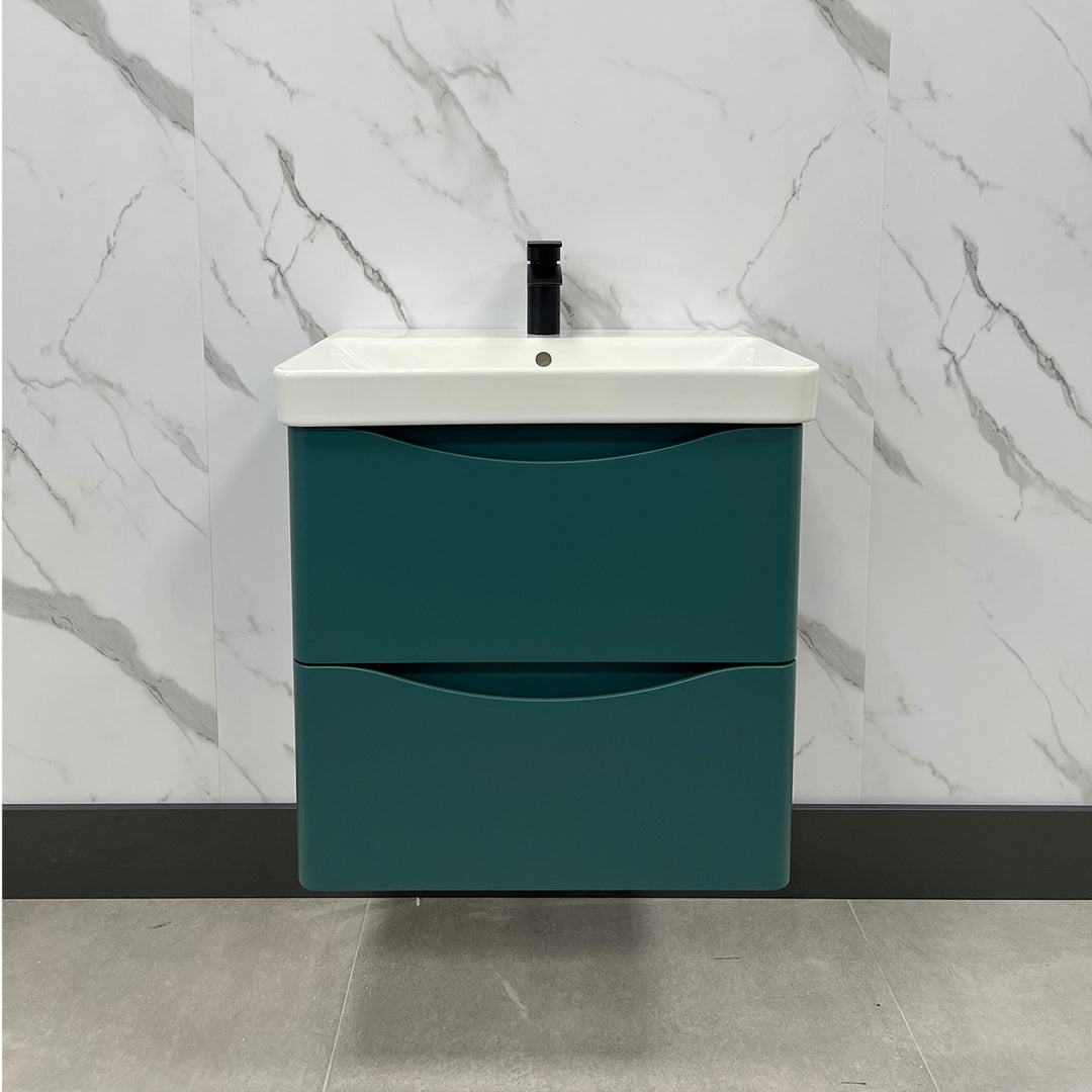 Happi 600mm Wall Hung Vanity Unit &amp; Basin - Goblin
