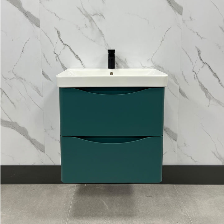 Happi 600mm Wall Hung Vanity Unit &amp; Basin - Goblin