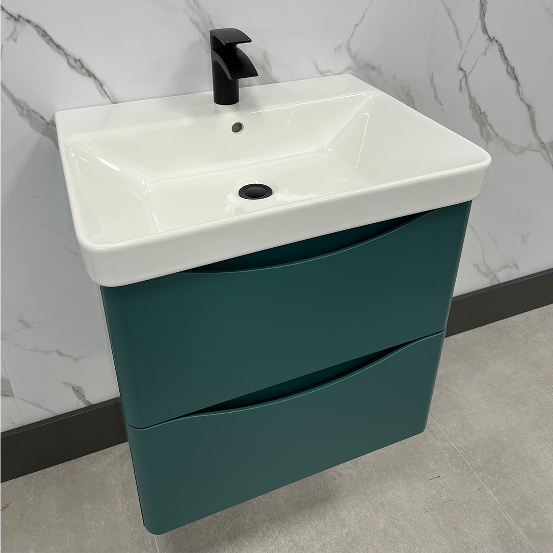 Happi 600mm Wall Hung Vanity Unit &amp; Basin - Goblin