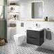 Happi 600mm Wall Hung Vanity Unit & Basin - Matt Anthracite