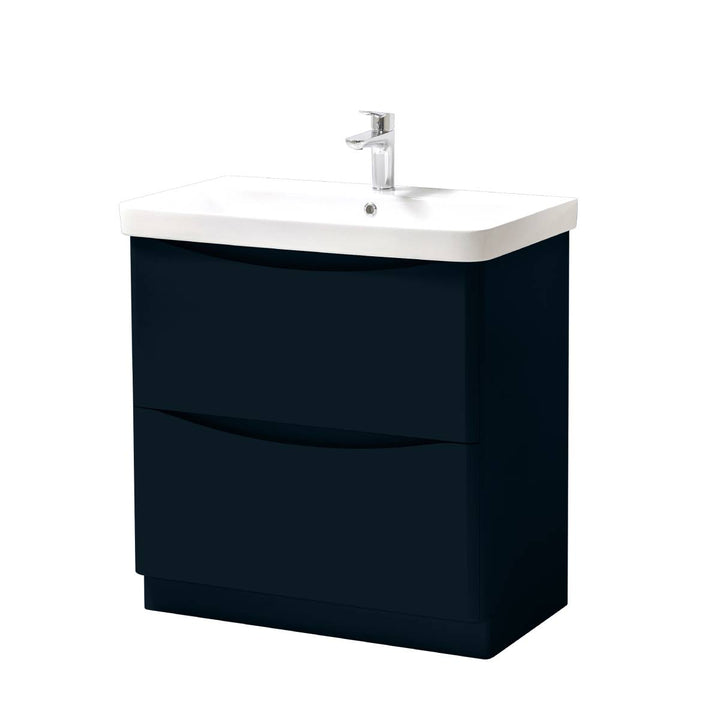 Happi 800mm Floor Standing Vanity Unit &amp; Basin - Basalt