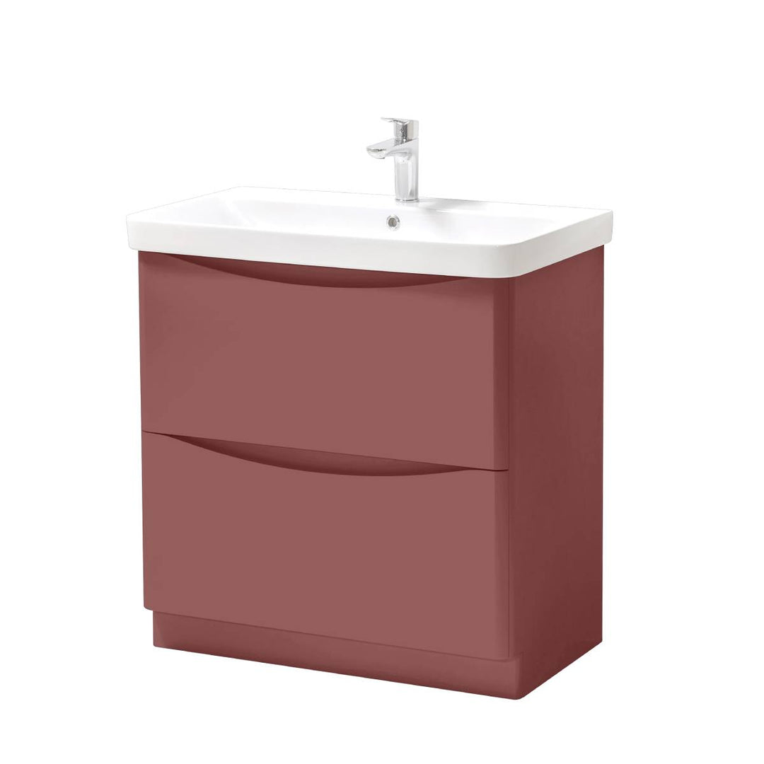 Happi 800mm Floor Standing Vanity Unit & Basin - Victorian Rose