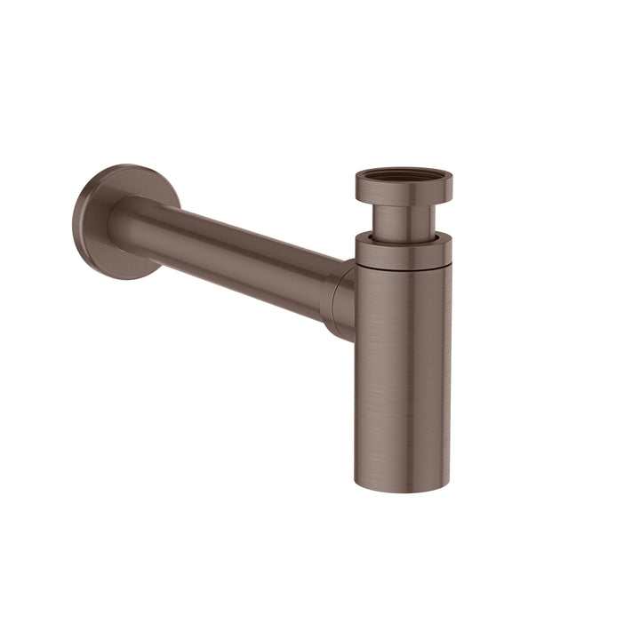 Eliseo Ricci Minimalist Exposed Bottle Trap - Brushed Bronze