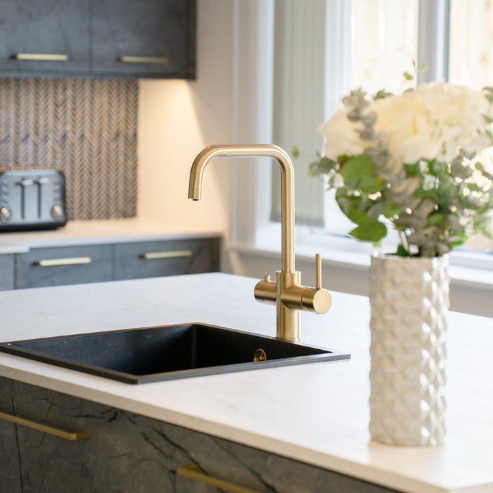 Eliseo Ricci Instant Boiling Water Kitchen Tap - Brushed Brass