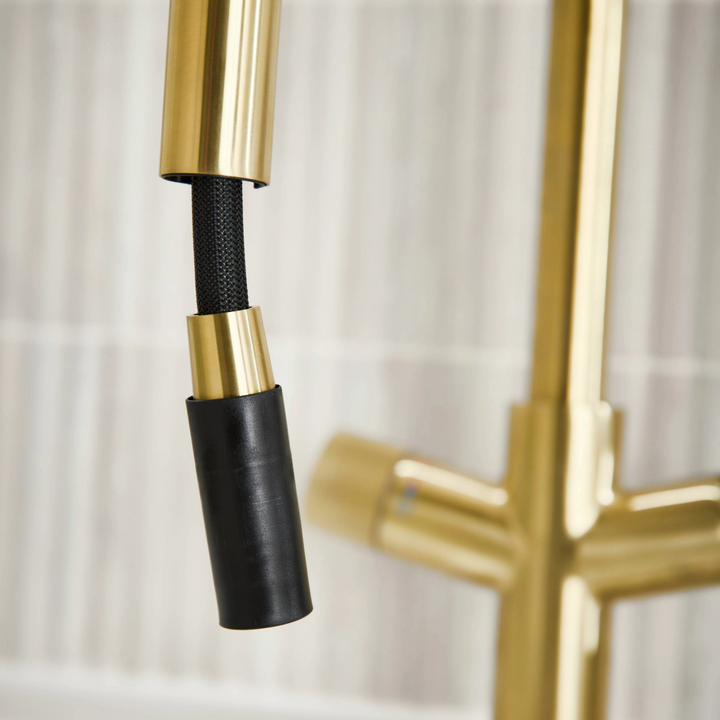 4 in 1 Boiling Water Tap Pull Out U Spout - Brass