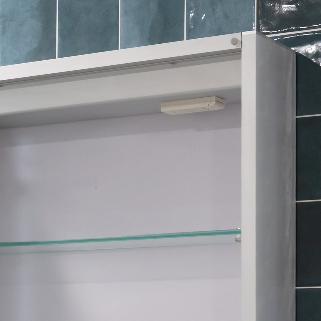 Bella LED Mirror Cabinet 700 x 500mm Single Door Demister with Shaver and Bluetooth