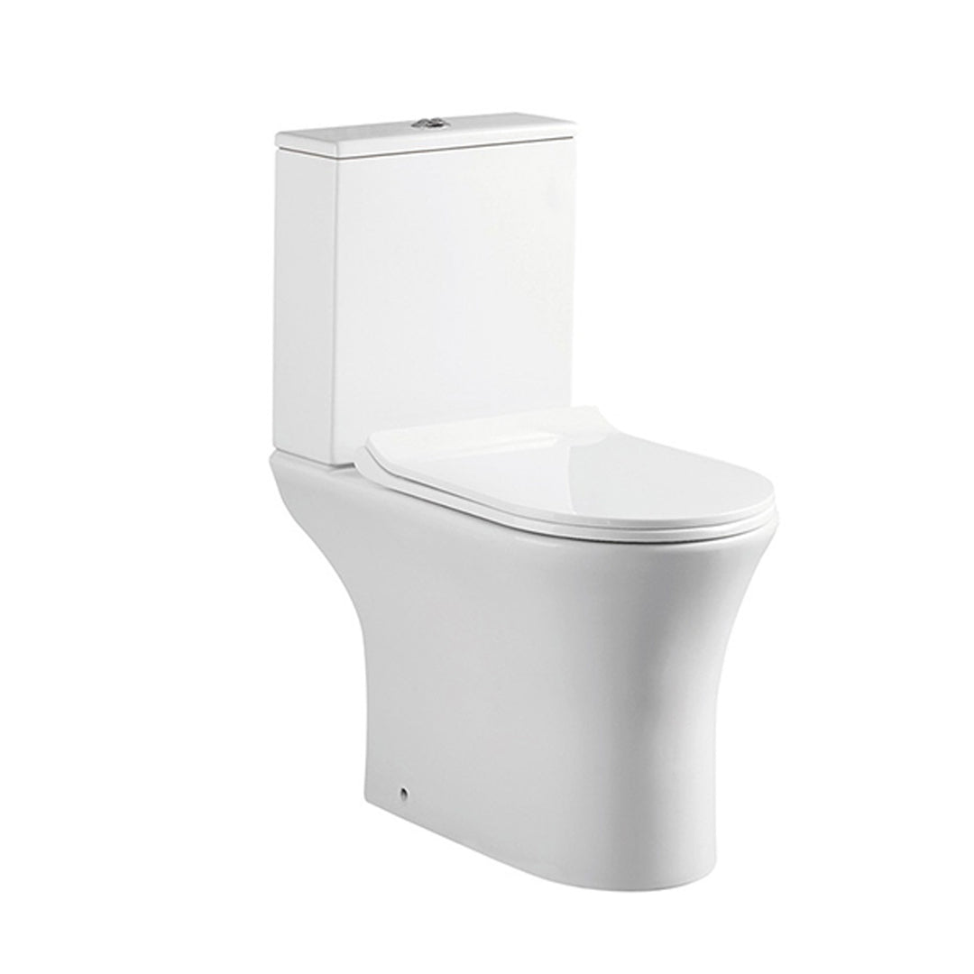 Cali Comfort Height Rimless Open Back Toilet with Cyclone Flush &amp; Soft Close Seat