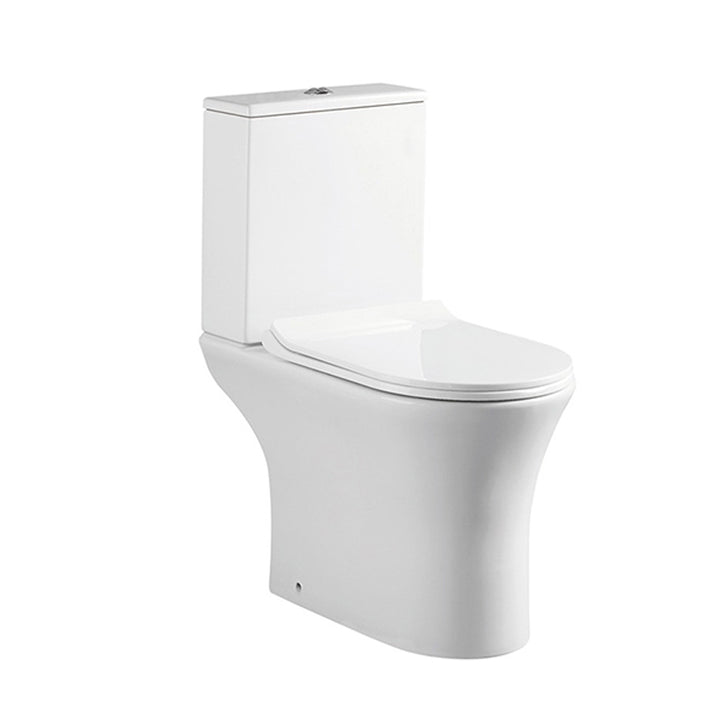 Cali Comfort Height Rimless Open Back Toilet with Cyclone Flush &amp; Soft Close Seat