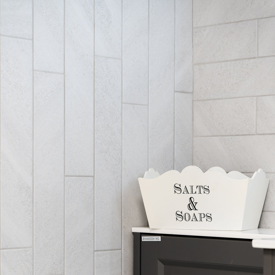 Cheste Blanco Herringbone 9.9 x 49.2cm Porcelain Tile - 0.73sqm perbox