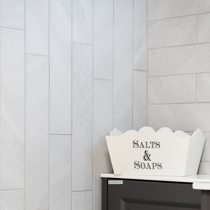 Cheste Blanco Herringbone 9.9 x 49.2cm Porcelain Tile - 0.73sqm perbox