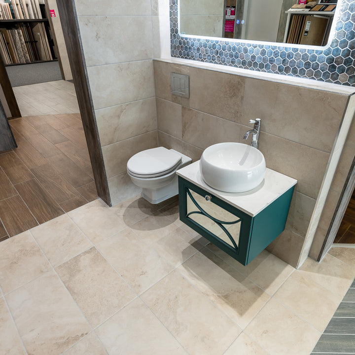 Chrono Cream 31.6 x 60.8cm Porcelain Floor Tile - 1.152sqm perbox