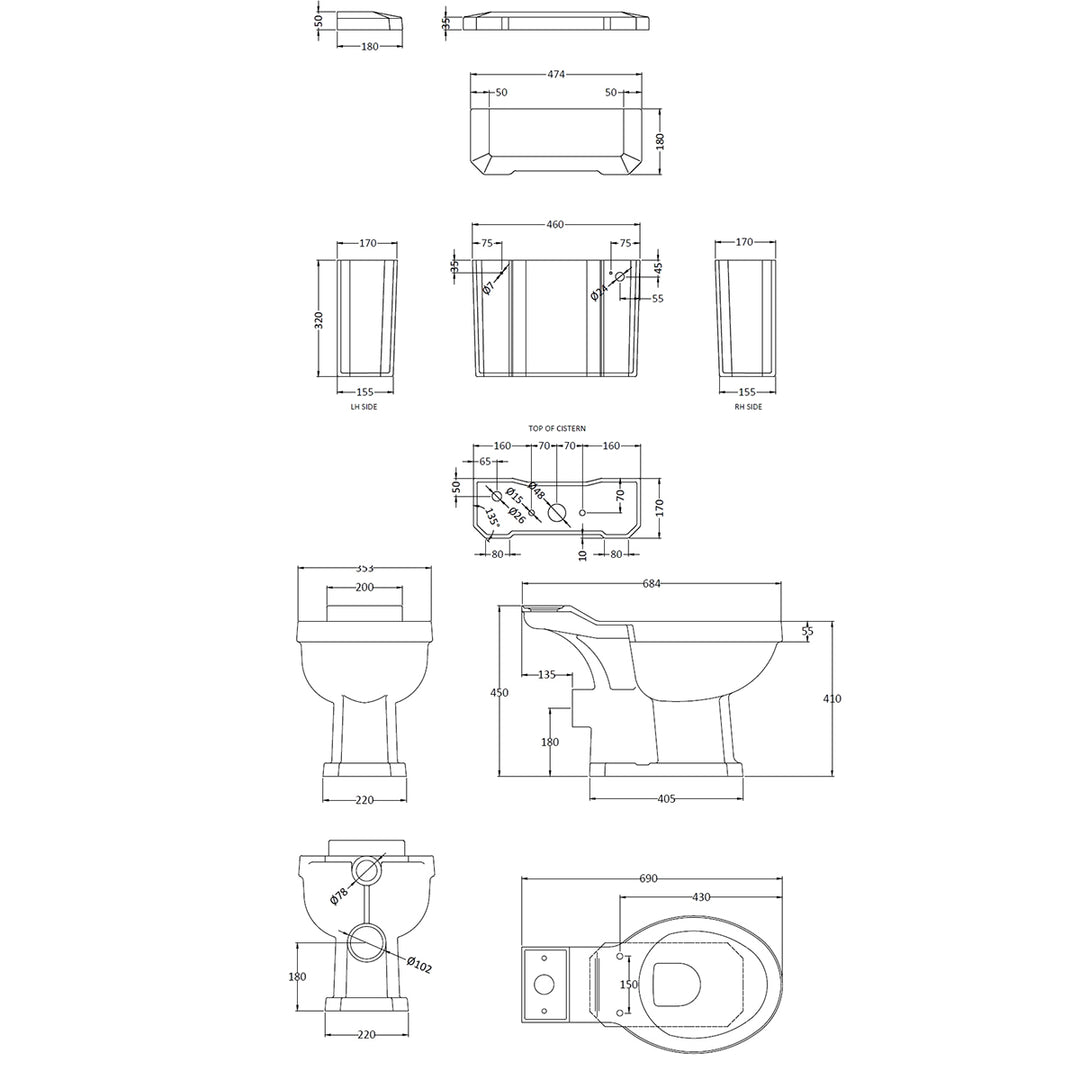 Shandon Double Slipper Freestanding Bath Suite