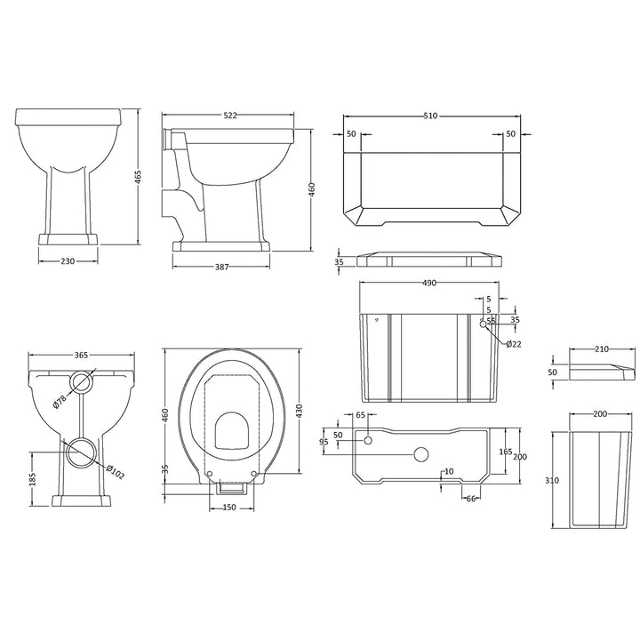 Richmond Low Level Comfort Height Toilet