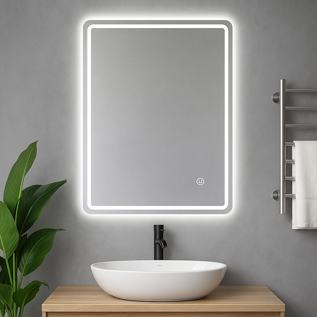 Lumen 700 x 500mm Bluetooth LED Mirror with Demister and Speakers