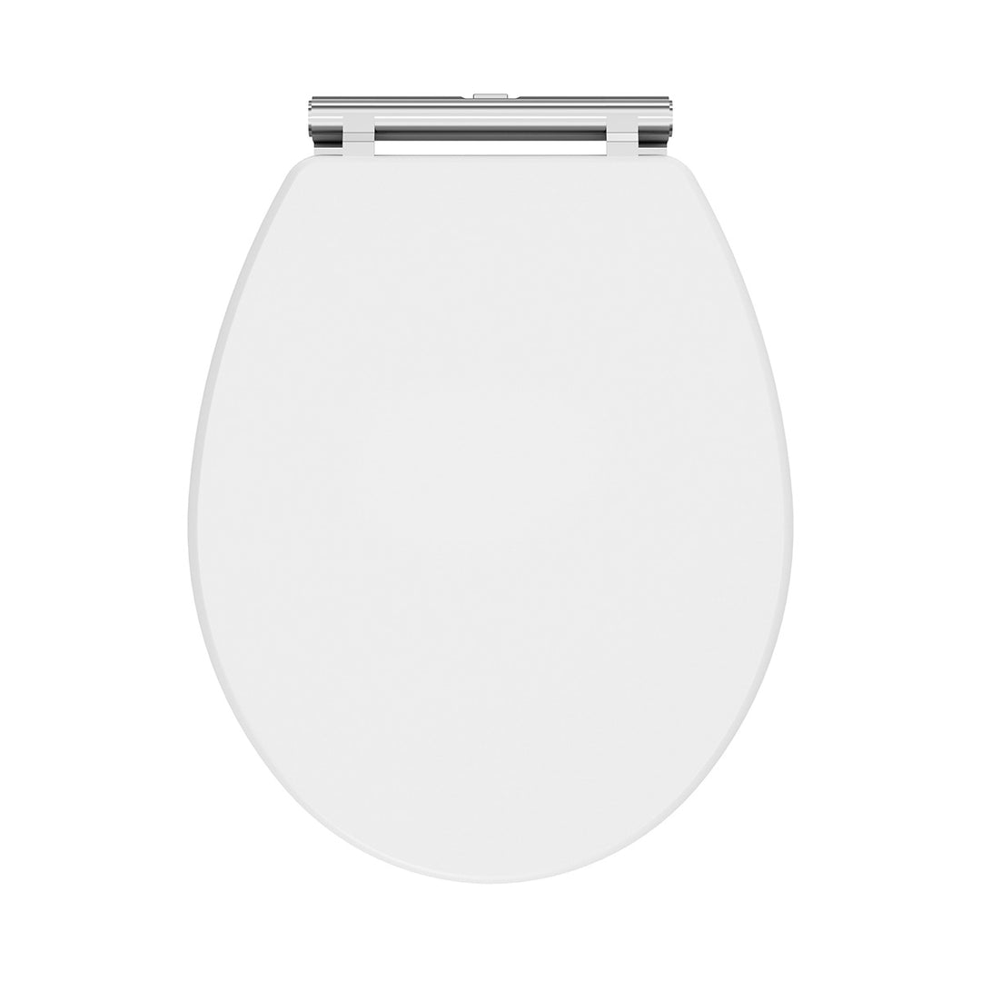 Nuie Soft Close Wooden Toilet Seat - Satin White