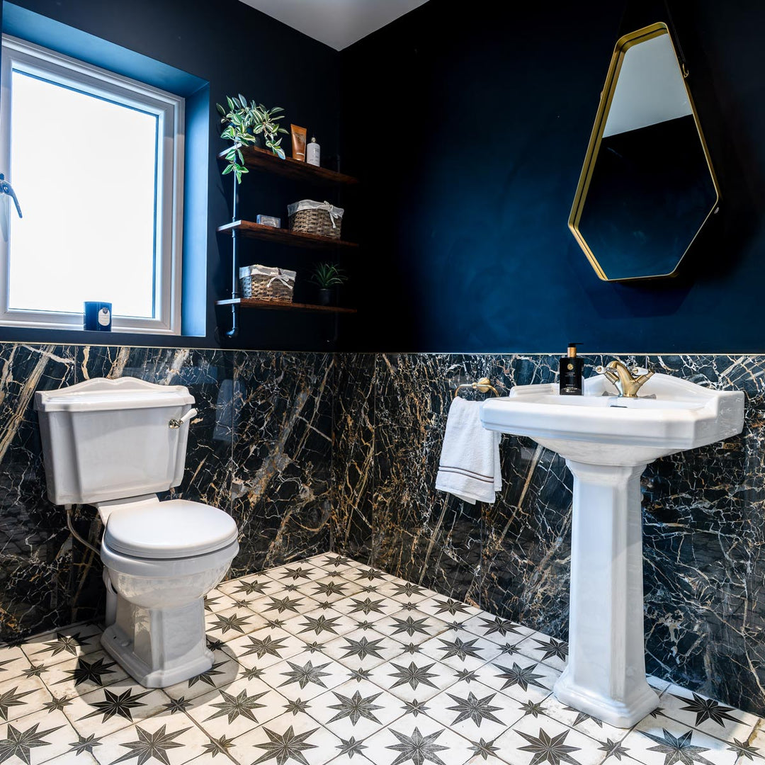 Legend Traditional Close Coupled Open Back Toilet &amp; Standard Seat