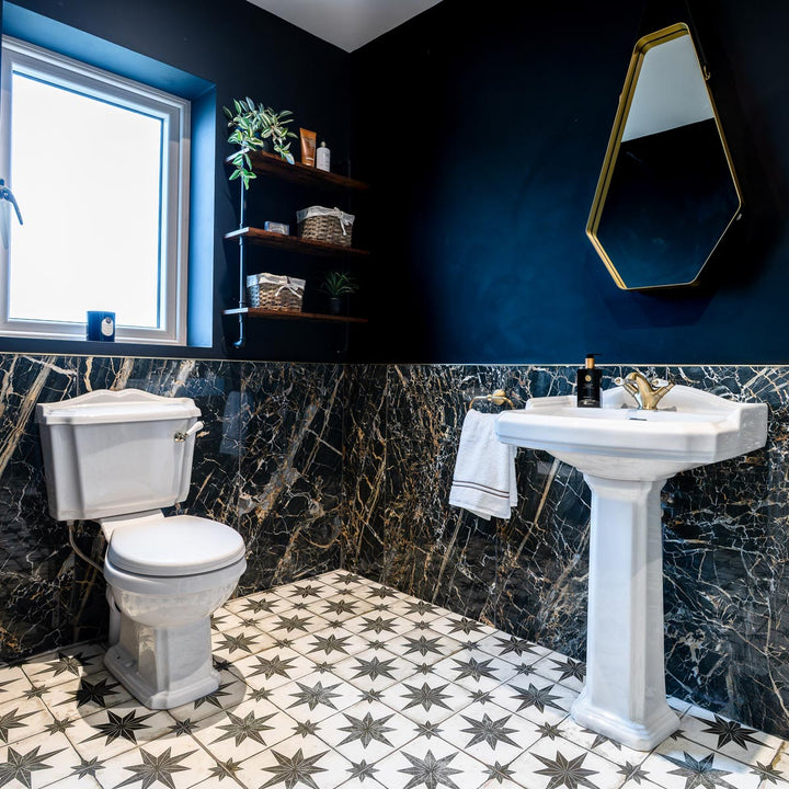 Legend Traditional Close Coupled Open Back Toilet &amp; Standard Seat