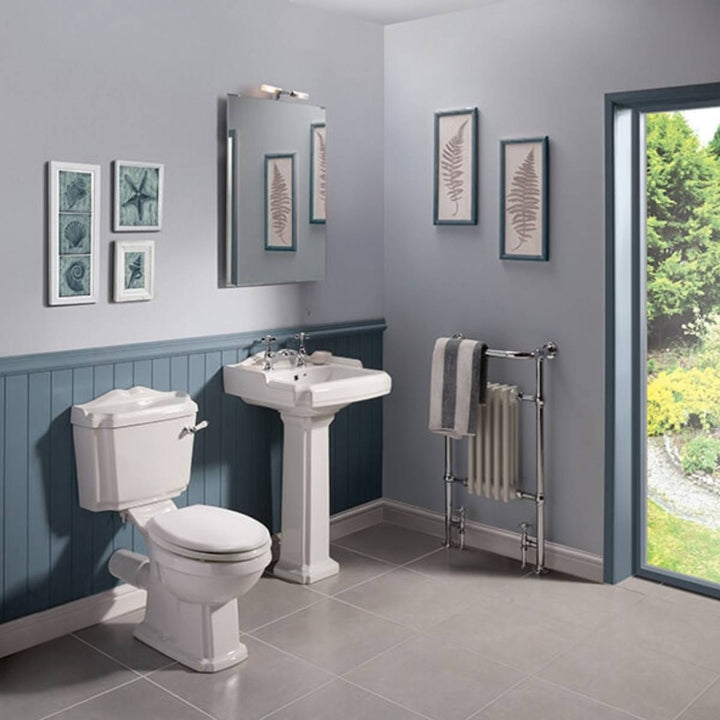 Legend Traditional Close Coupled Open Back Toilet &amp; Standard Seat