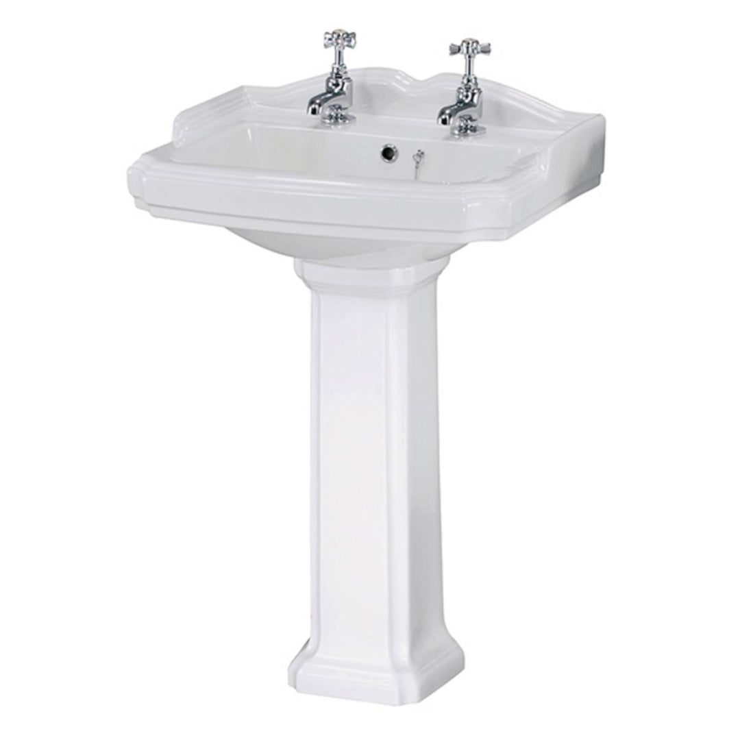 Legend Traditional 2 Tap Hole Basin &amp; Full Pedestal