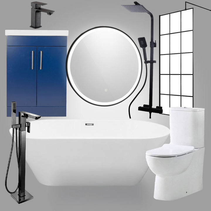 Complete Luxury Walk-In Bathroom Suite - Black