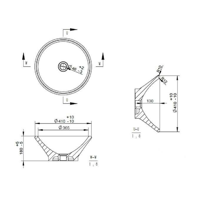 Objekt Ceramica Como 400mm Counter Top Basin