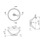 Objekt Ceramica Como 400mm Counter Top Basin - Technical drawing